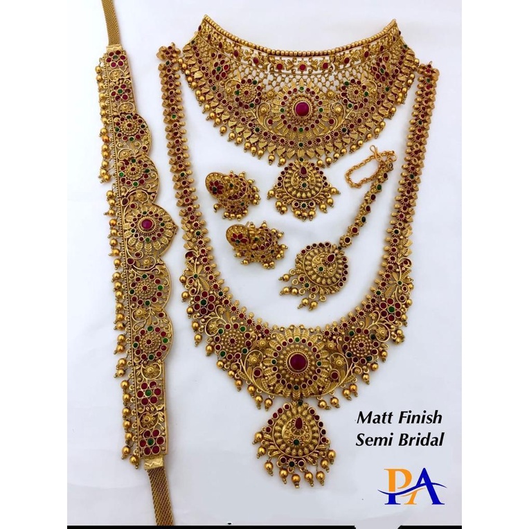 Indian matt finish semi bridal set | Shopee Malaysia