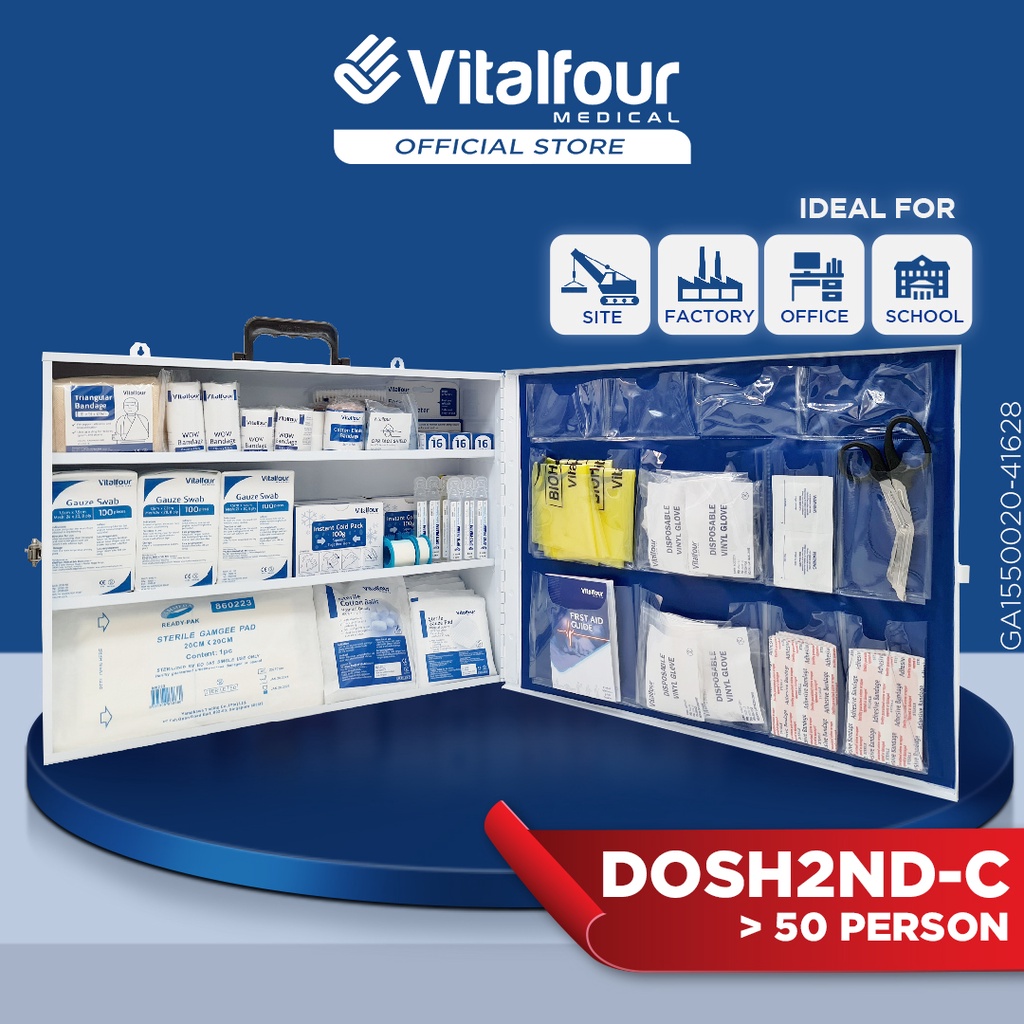 VitalFour DOSH2ND Workplace First Aid Kit By DOSH (BOX A,B,C) | Shopee ...