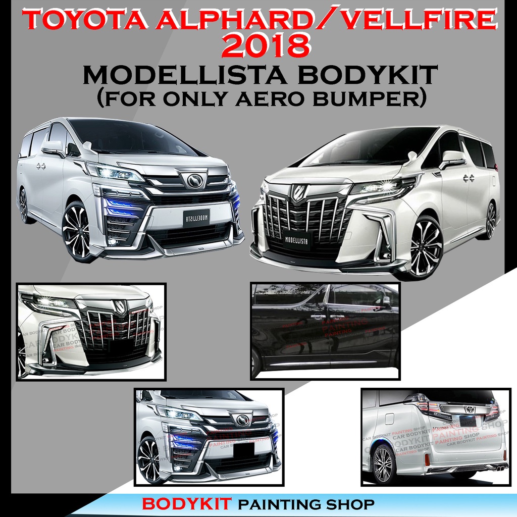 TOYOTA VELLFIRE/ALPHARD 2018 MODELLISTA STYLE FOR AERO SPEC BUMPER