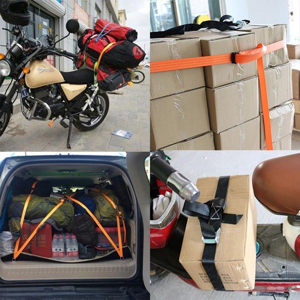 NEW!!! Black Tie Down Strap Strong Ratchet Belt Luggage Bag Cargo ...