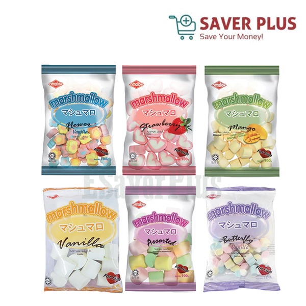 CV Marsmallow 100g (Strawberry / Mango / Flower / Butterfly / Large ...