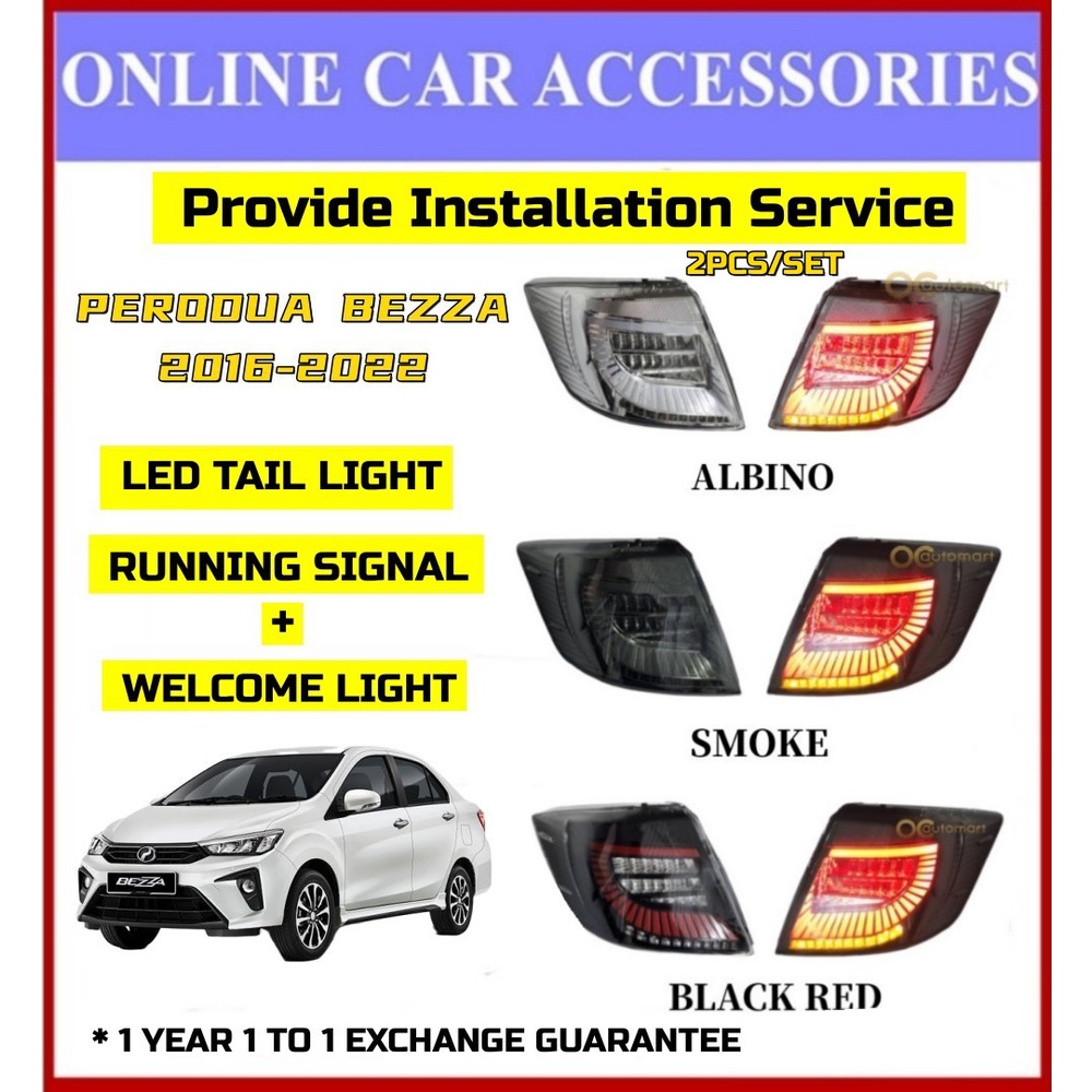 (1 Year Warranty) Perodua Bezza 2016 - 2022 Dragon Scale Albino LED ...