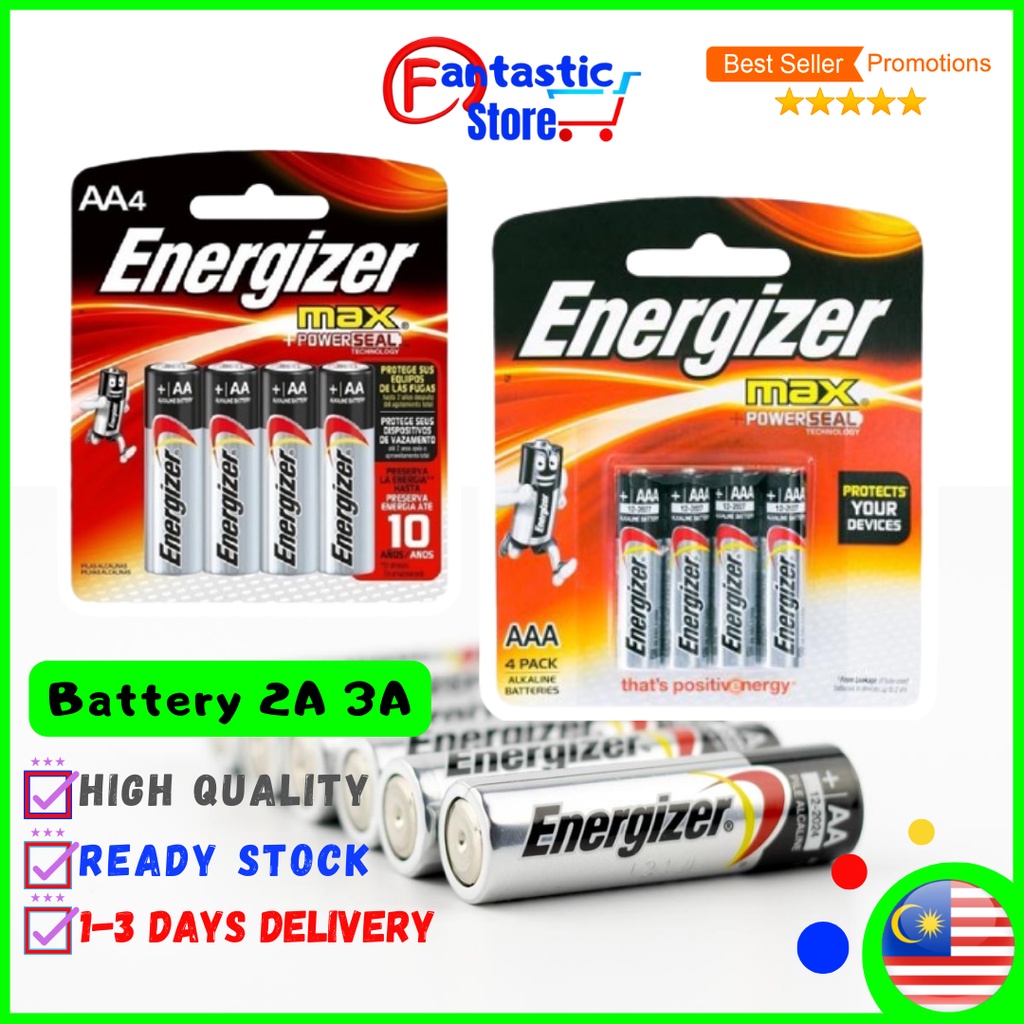 4PCS Energizer Bateri Battery 2A 3A AA AAA energizer bateri 2A 3A bateri remote kereta control