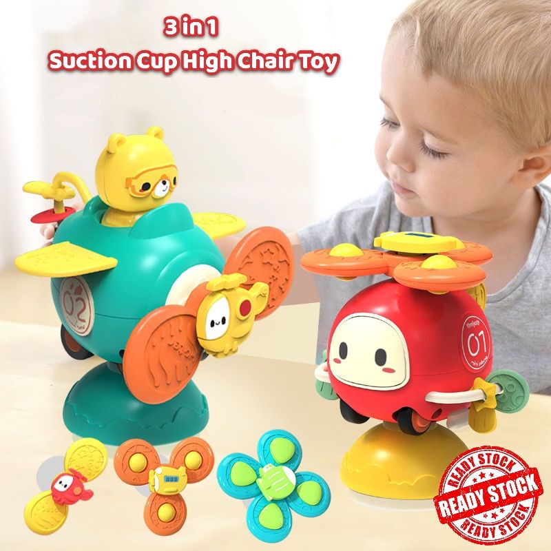 Baby Spinner Toys Mainan Baby Spinning Toy Multifunctional Suction