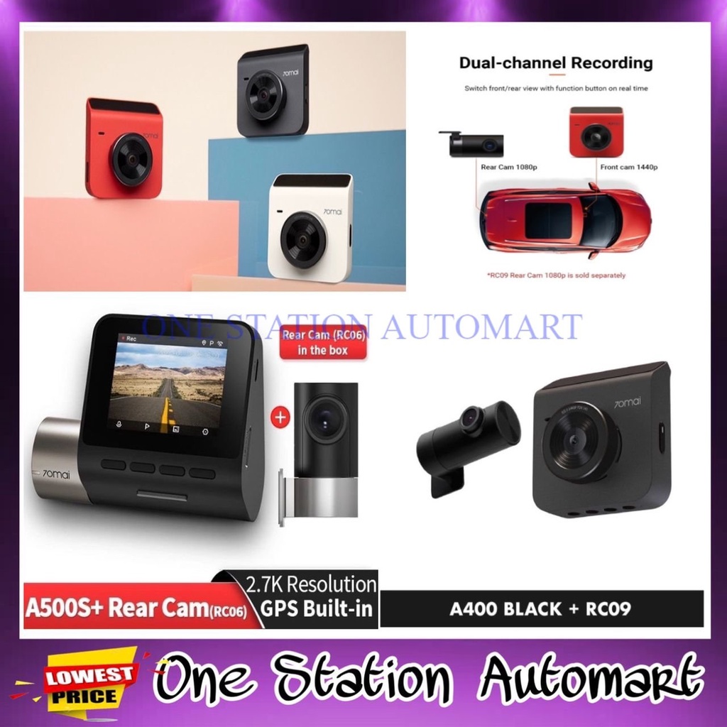 70mai A500s 1944P Dash Cam A800S Built-in GPS ADAS 140FOV 70mai Car Camera