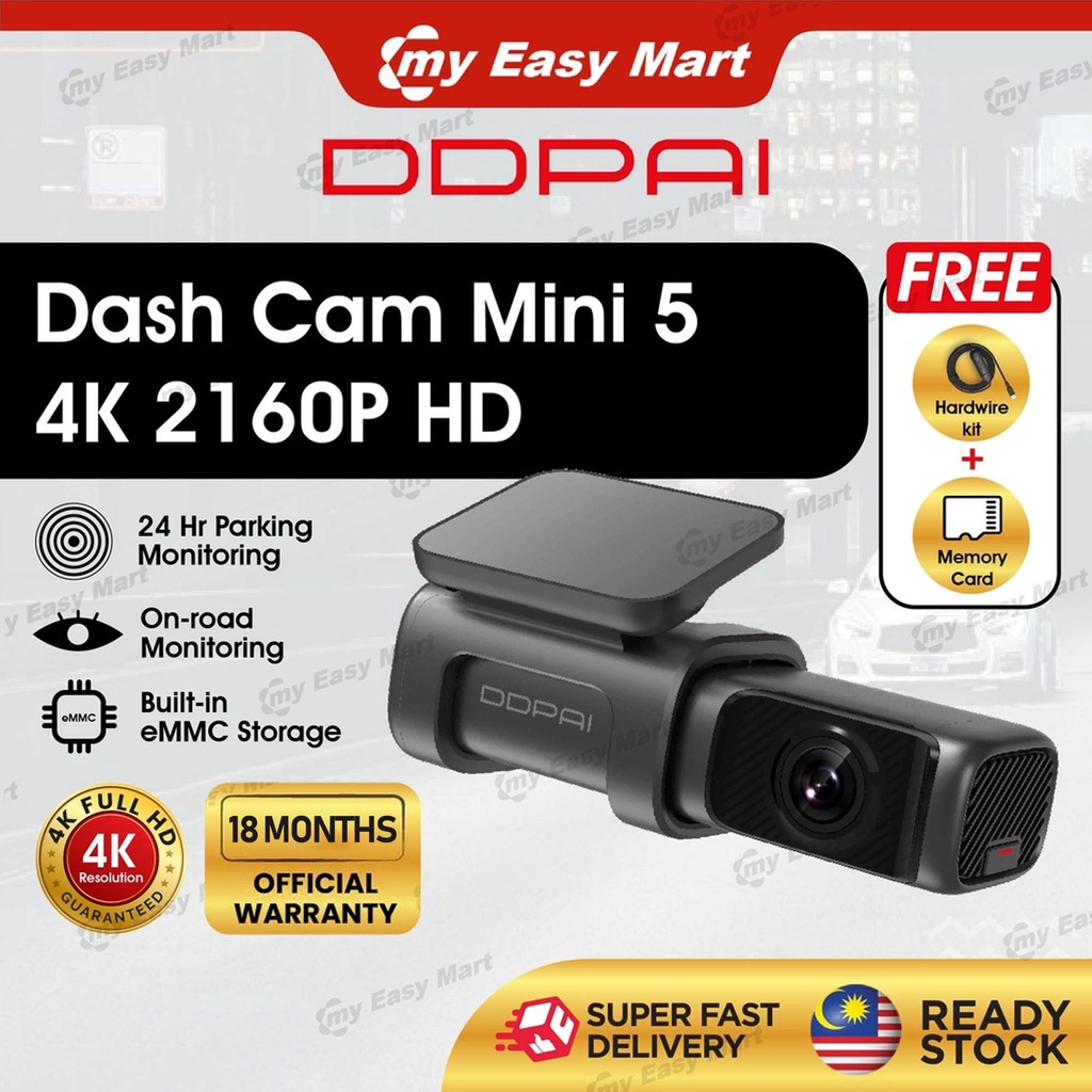 DDPAI Dash Cam Mini 5 4K UHD 2160P Car Camera Wifi Vehicle Video ...