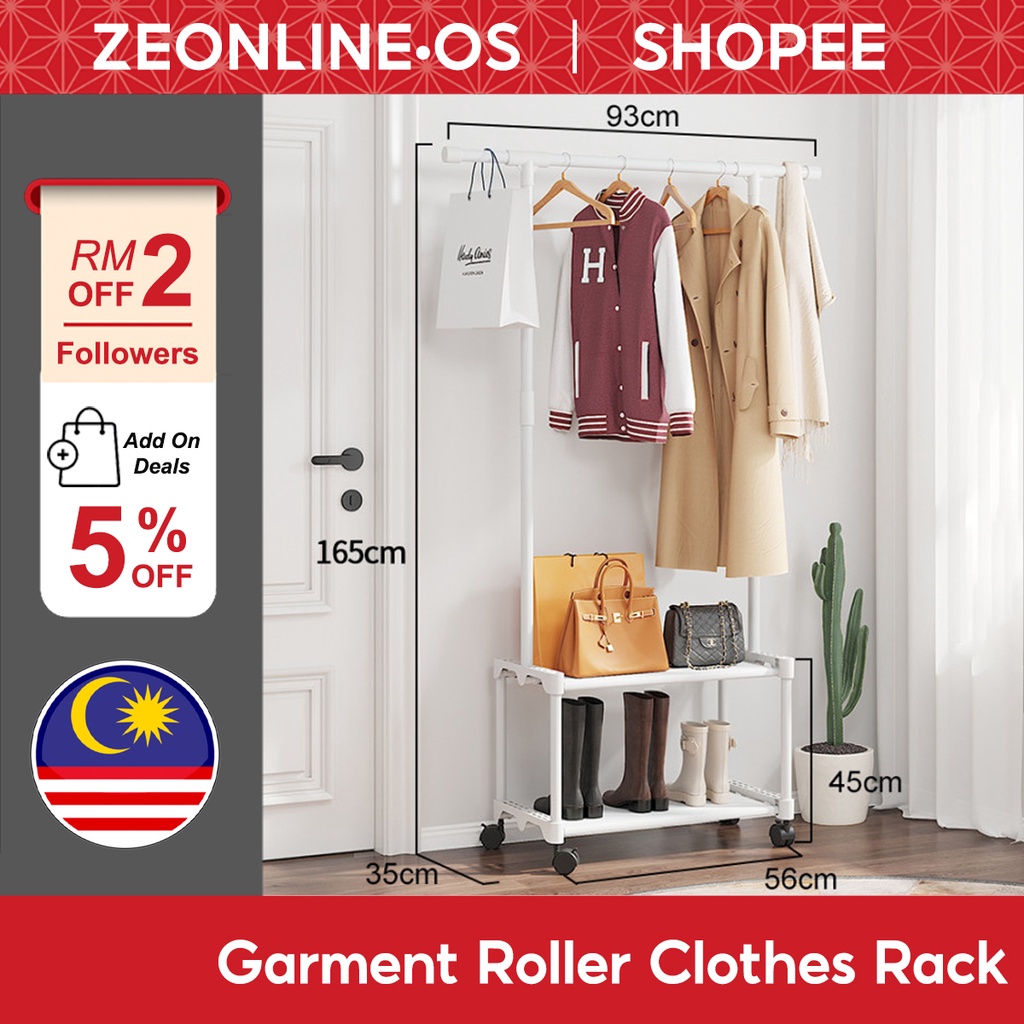 3 In 1 Simple Coat Integrated Combination Garment Roller Clothes Rack