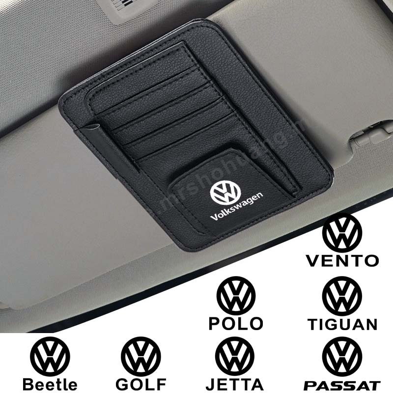 Car Card Holder Sun Visor Organizer For Volkswagen Polo Beetle Vento ...