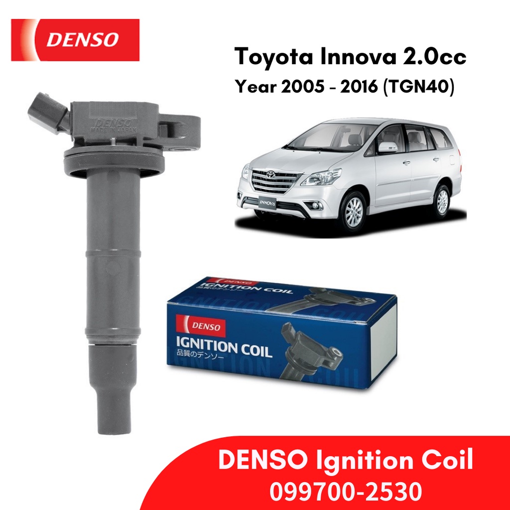 DENSO Ignition Coil 0997002530 (1pc) For Toyota Innova TGN40 2.0cc