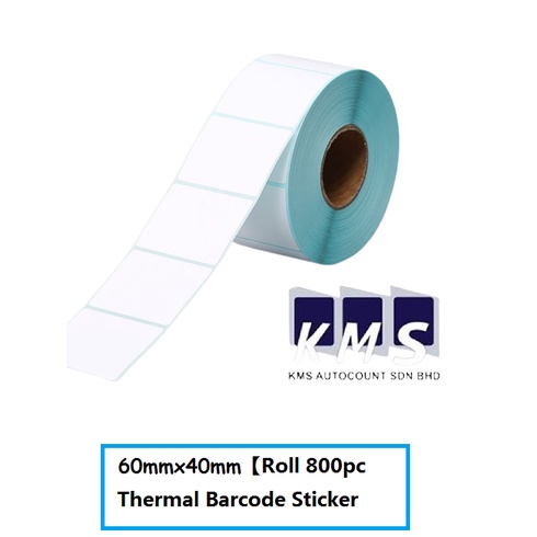 60mmx40mm【Roll 800pcs】Barcode Sticker Thermal Price Label Product Label ...