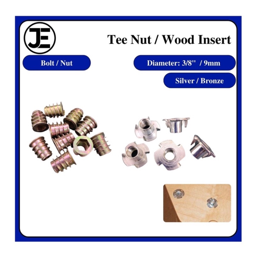 (PCS) M9 Tee Nut Wood Screw Wood Insert Shopee Malaysia