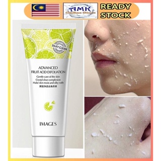 Scrub Gel Cream Face Skin Lime Care IMAGES Advanced Fruit Acid Exfoliation Cleansing Lemon Moisturizing Body Skrub Muka
