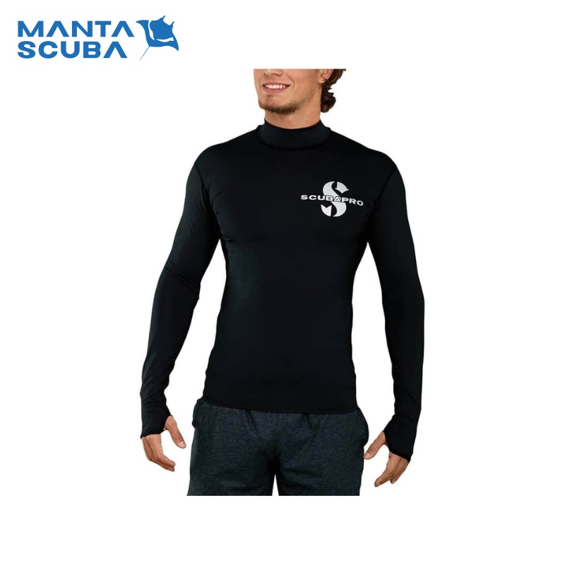 ScubaPro Swim Black Rash Guard Long Sleeve UPF50 MEN [SHIP FROM SABAH ...