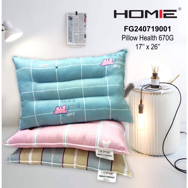 HOMIE Pillow Health with Curve 670g (17" x 26") Shopee Malaysia