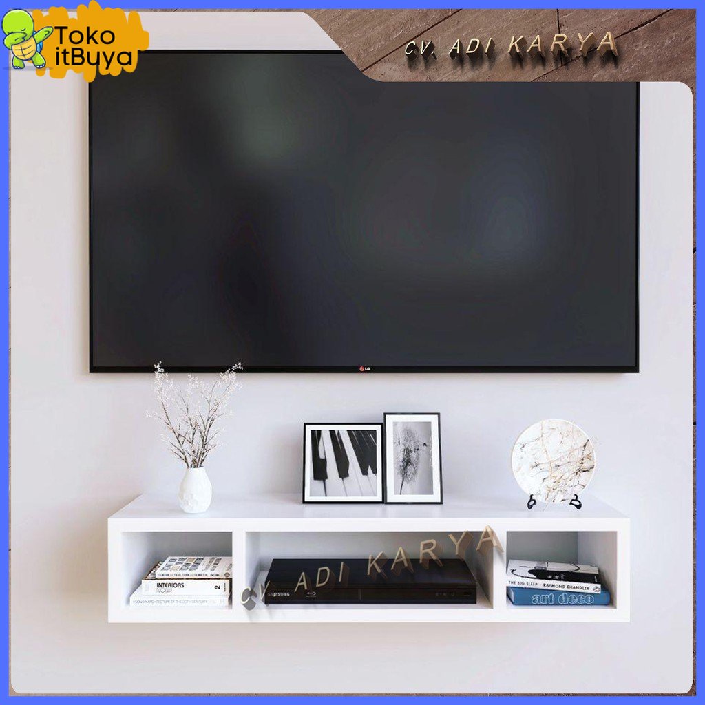 Minimalist Wall Tv Rack Multipurpose Hanging Table Decoration | Shopee ...