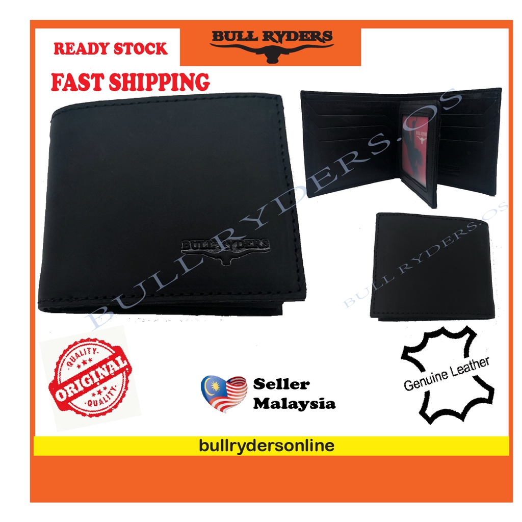 BULL RYDERS - Genuine Full Genuine Leather Trifold Wallet | Shopee Malaysia