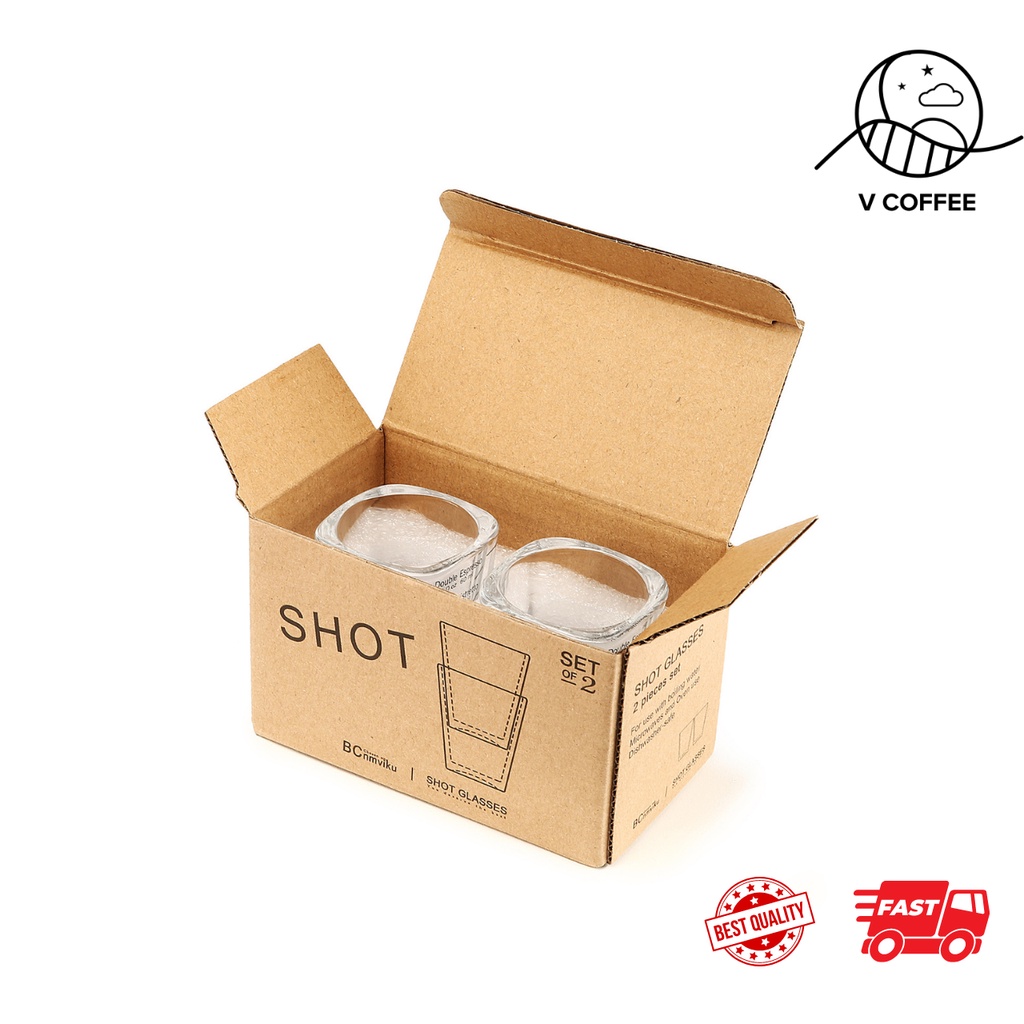 Espresso Shot Glass with Measurement Lines for Barista (2 Oz.)