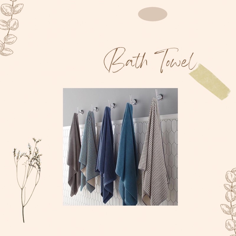 Norwex Bath Towel Graphite Teal Denim Lavender Vanilla Striped Trend Ultra Plush Sage Shopee