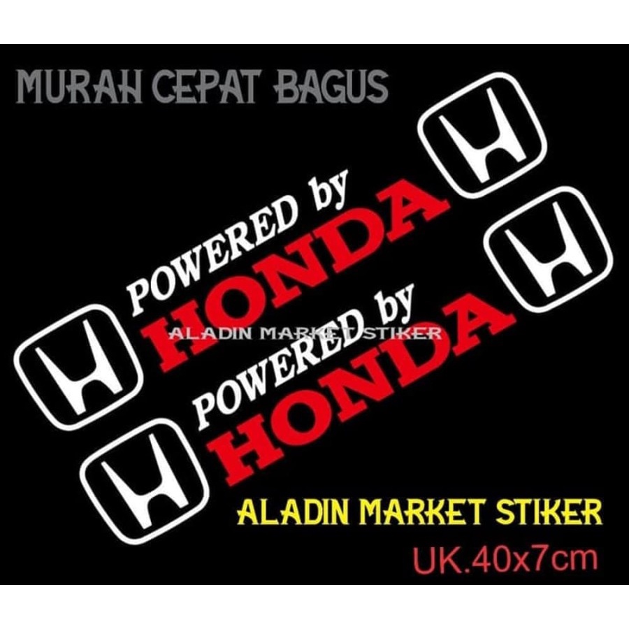 Honda Car sticker powered by honda all type honda | Shopee Malaysia