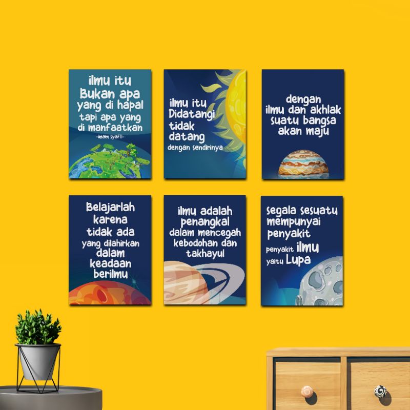 Hiasan Dinding Wall Decoration Motivational Quotes School Wall Display 