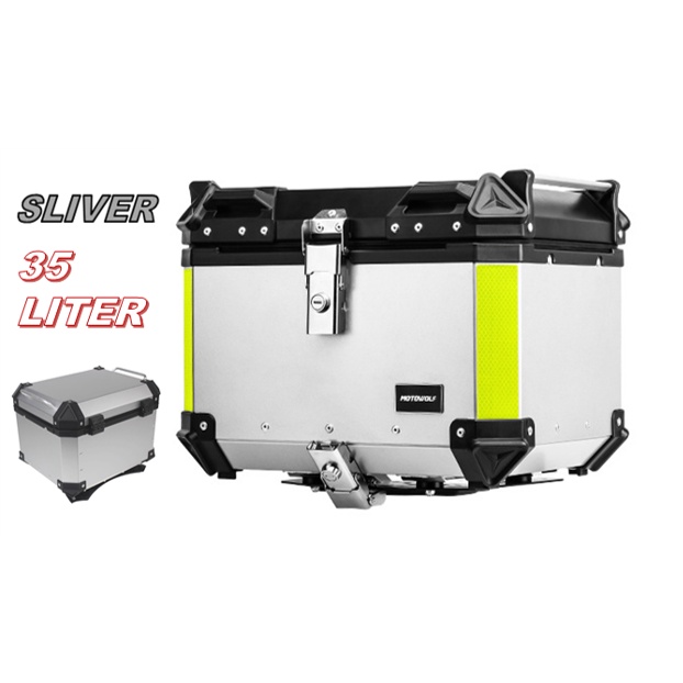 MOTOWOLF FULL ALUMINIUM TOP BOX WATERPROOF TAIL CASES HEAVY DUTY FOR ...