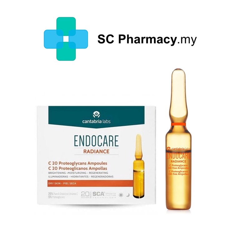 Endocare Radiance C20 Proteoglycans Ampoules 30x2ml Vitamin C Serum