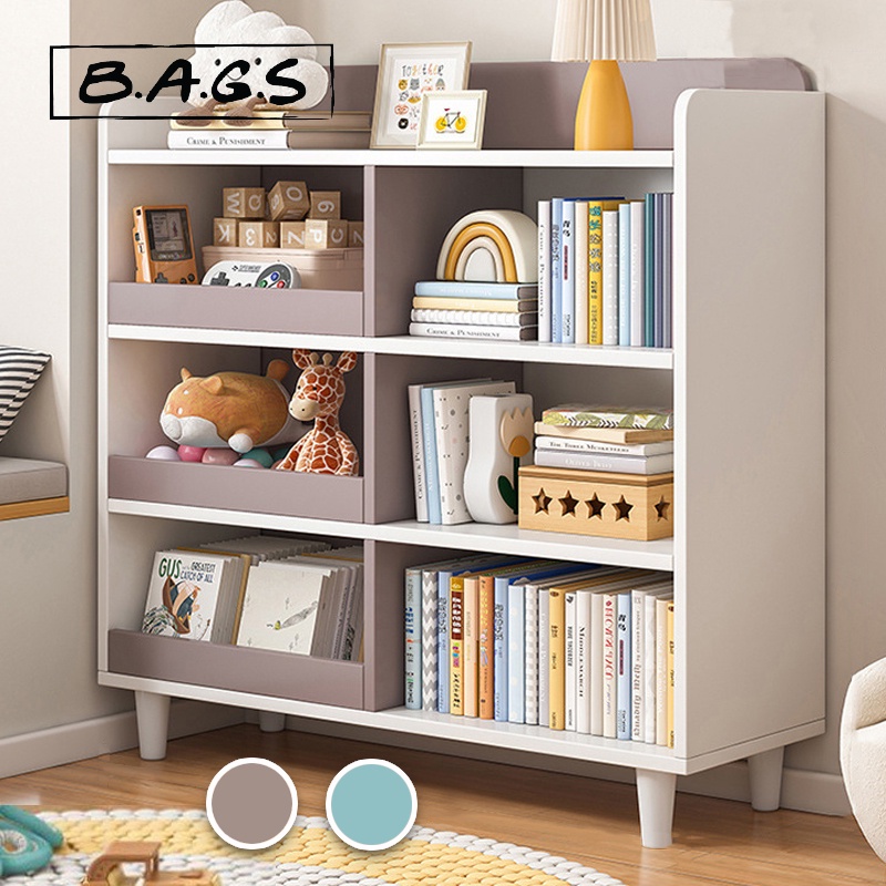 THEBAGS 80CM Children Bookshelf Floor Living Room Student Simple ...
