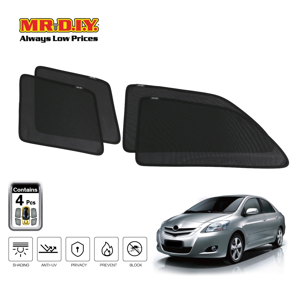 SHENGGE Car Fit Sunshade VIOS 2007 2013 Set 4 pieces Shopee