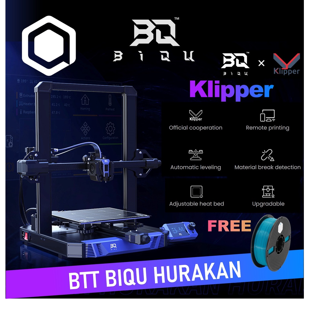 BIQU Hurakan Klipper 3D Printer Highspeed BIGTREETECH BTT Shopee