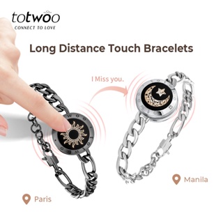 Bangle Totwoo Long Distance Touch Bracelets For Couples Long
