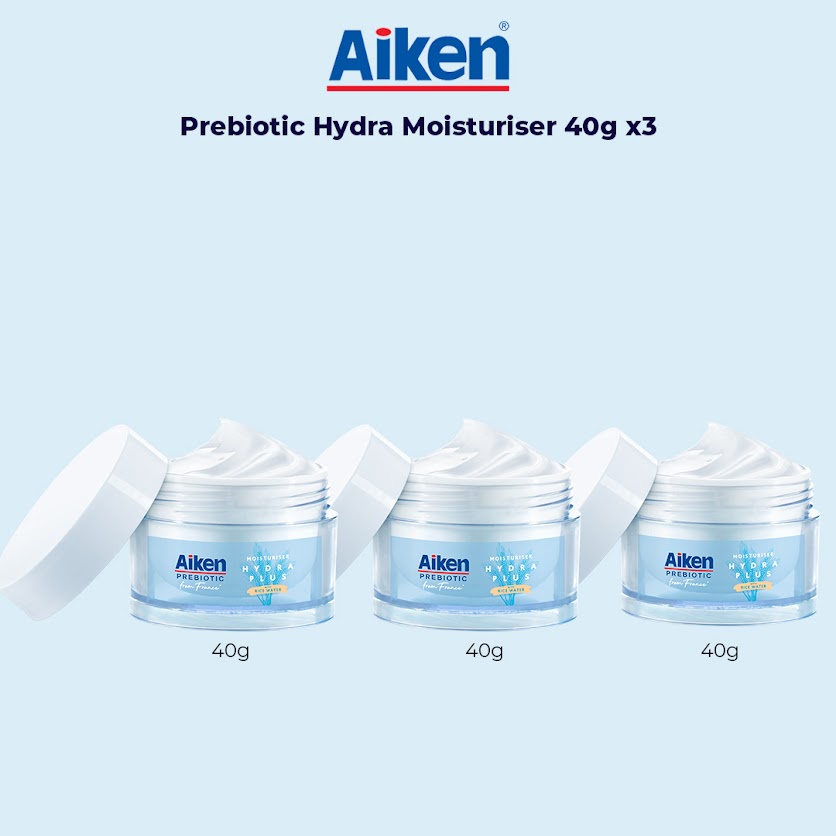 AIKEN Prebiotic Hydra Plus Moisturiser 40g Bundle of 3 No.1 Best