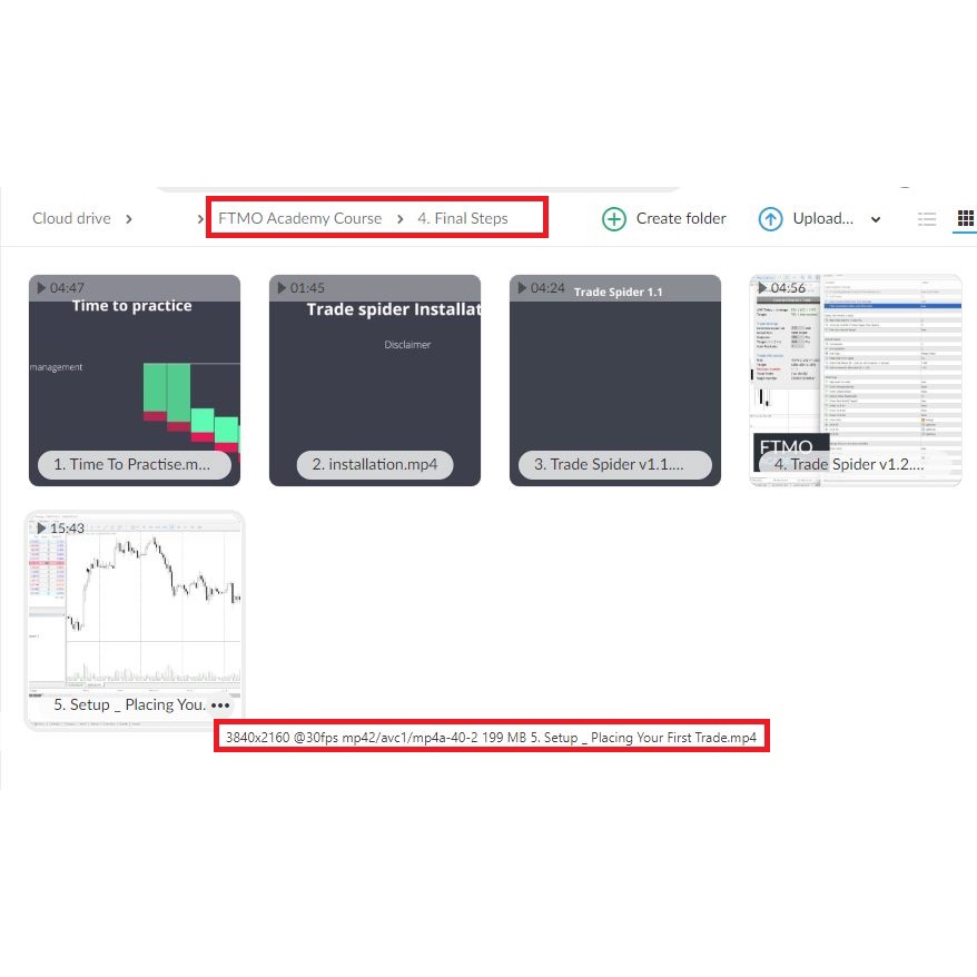 FTMO Academy Course (Total size: 937.6 MB Contains: 8 folders 32 files ...