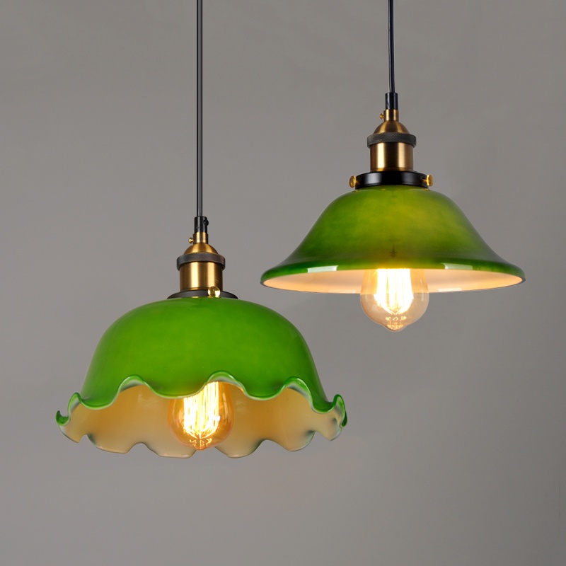 Modern Creative Green Glass Pendant Light Kitchen Island Decor Dining