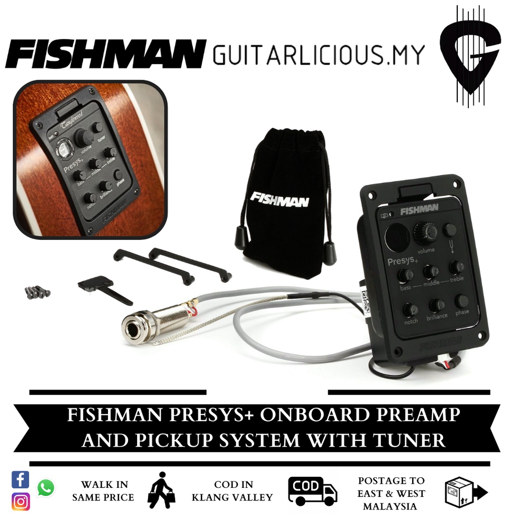 Fishman Presys+ Onboard Preamp and Pickup System with Tuner (F04PRO