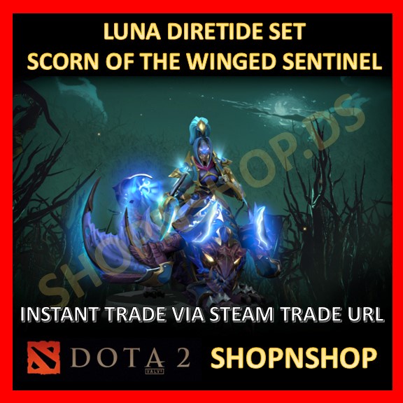 DOTA 2 Luna Mythical Scorn of the Winged Sentinel Diretide Set Hallowed