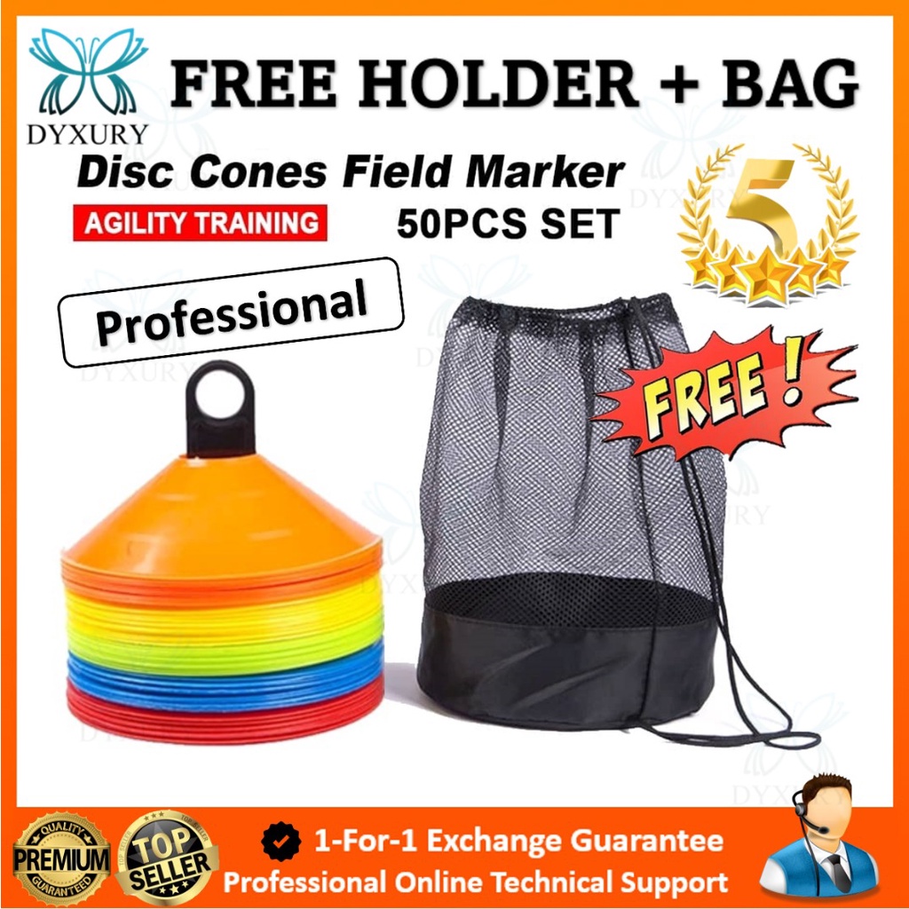 *PREMIUM* NEW 50pcs Soccer Cones Football Training Cones Marker Disc
