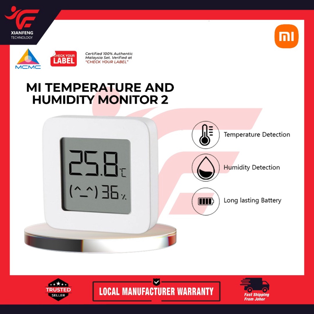 MI TEMPERATURE AND HUMIDITY MONITOR 2 (6 MONTH WARRANTY BY XIAOMI