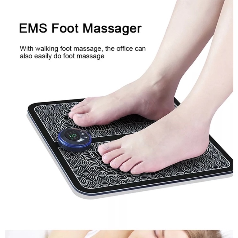 Rechargeable Portable EMS Electric Foot Massage Pad Feet Simulator Feet ...