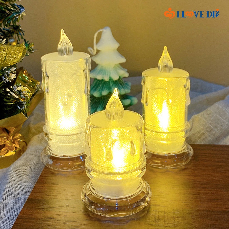 Romantic Simulation Crystal Transparent Tea Lights/ Flameless LED