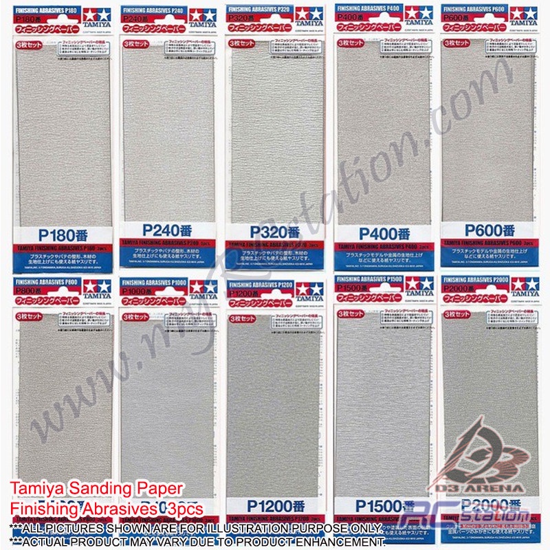 Tamiya Sanding Paper # Tamiya Finishing Abrasives P180, P240, P320 ...