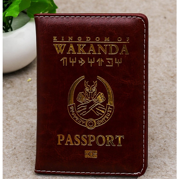 Wakanda Black Panther PU Leather Travel Passport Holder/ Cover Shopee