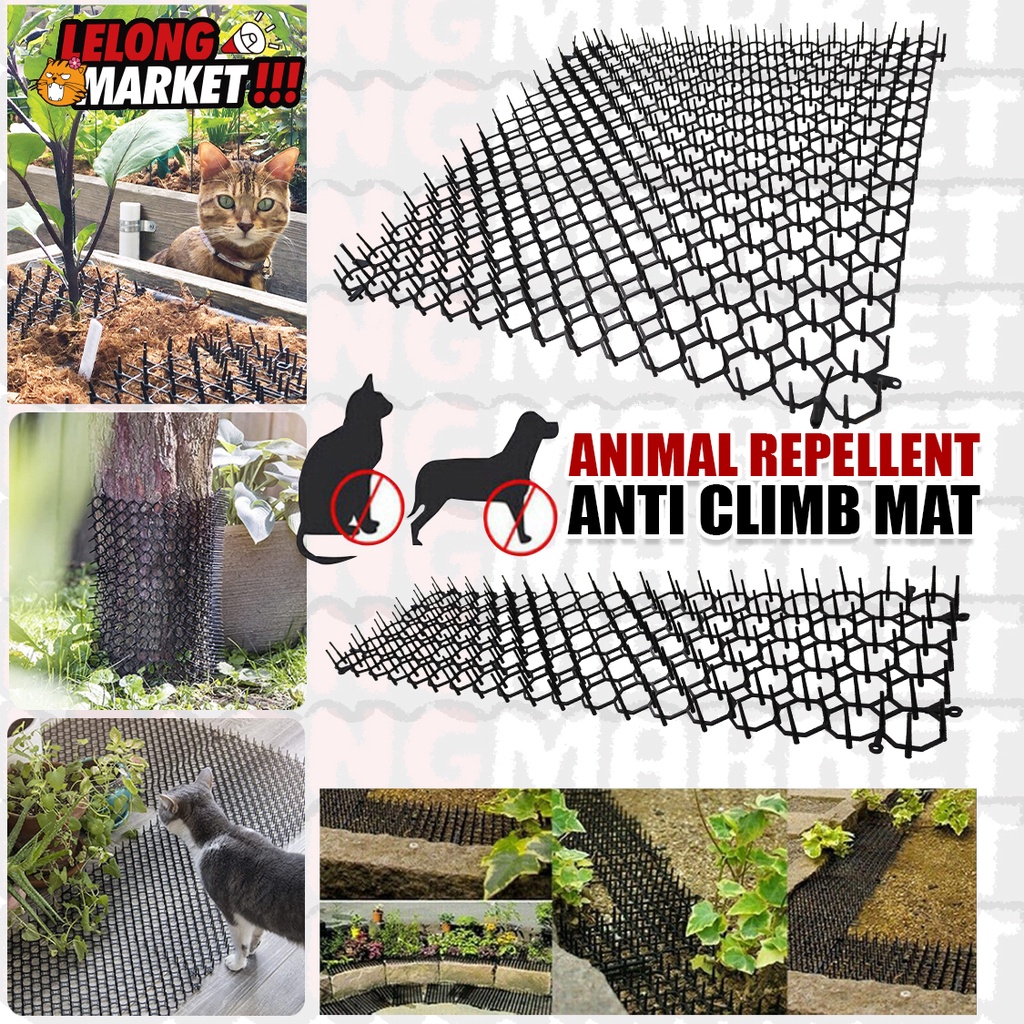 (Ready Stock)Animal Repel Mat Spike Scat Anti Climb Fence Wall Cat Dog