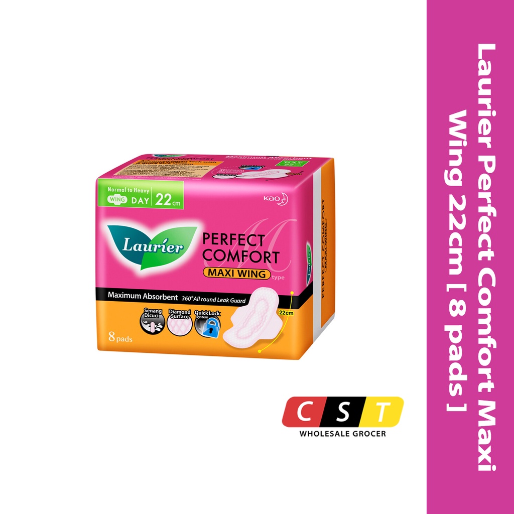 Laurier Perfect Comfort Maxi Wing 22cm [8 pads] | Shopee Malaysia
