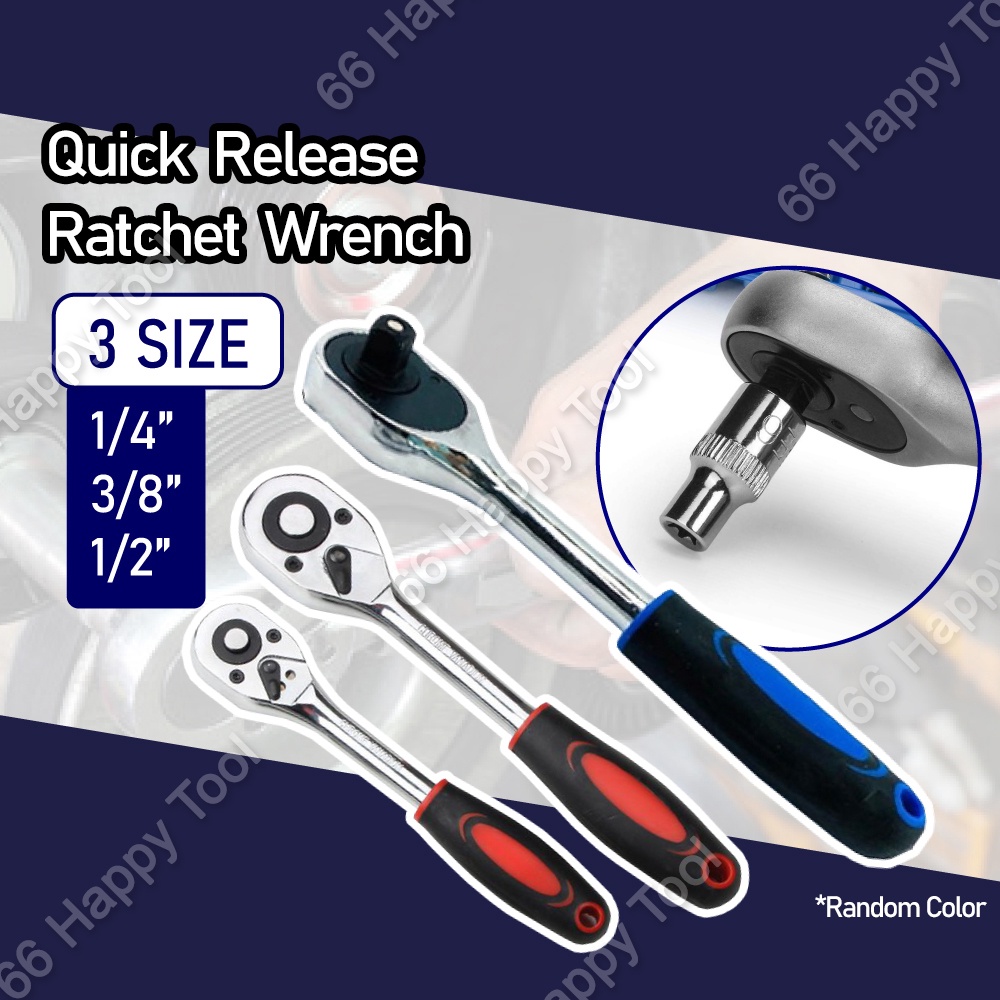 Automotive Quick Release Ratchet Socket Wrench 1/4