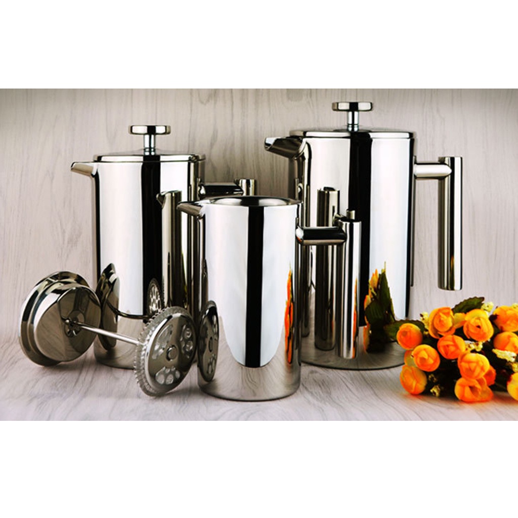 Stainless Steel Cafetiere Ground Coffee Maker Plunger Shopee Malaysia
