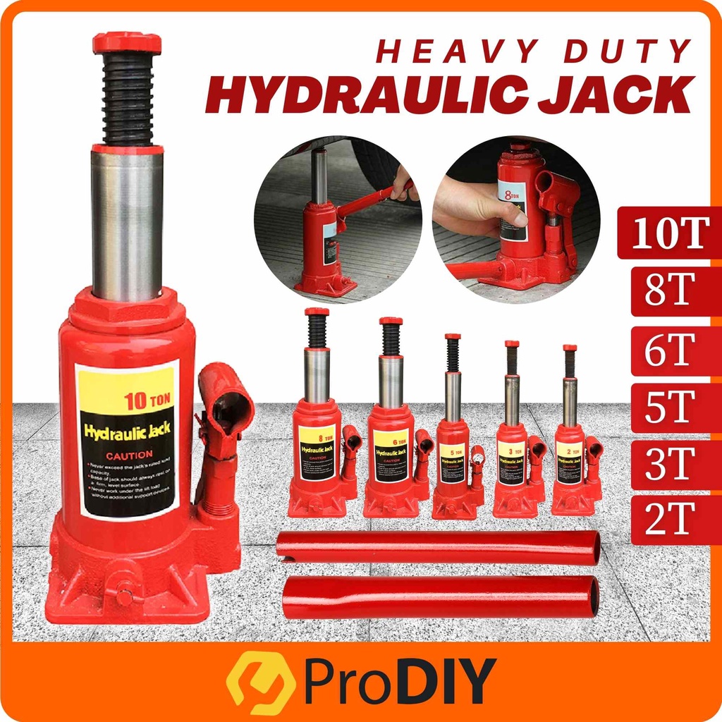 2 / 3 / 5 / 6 / 8 / 10 Ton Hydraulic Jack Heavy Duty Car Vehicle Van ...