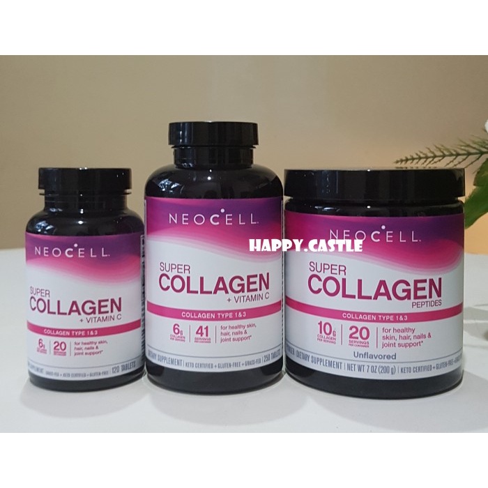 Neocell SUPER COLLAGEN+VITAMIN C TYPE 1&3 Contents 120 Tablets 250