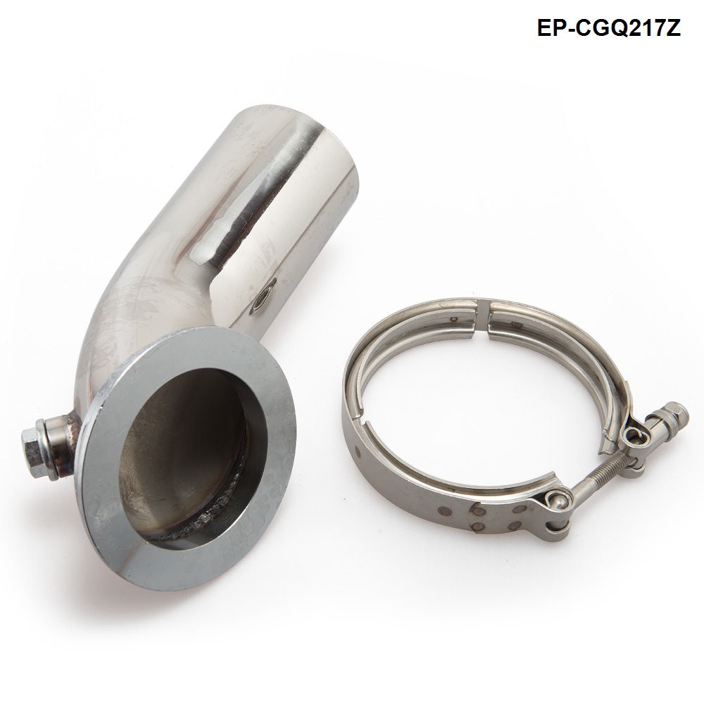 Stainless 3" Downpipe Elbow 90' Turbo HY HX HE351 W/ Vband Flange