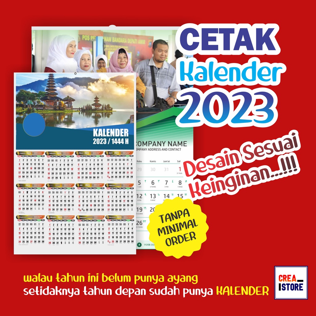 Calendar 2023 Custom Design As Desired | Shopee Malaysia