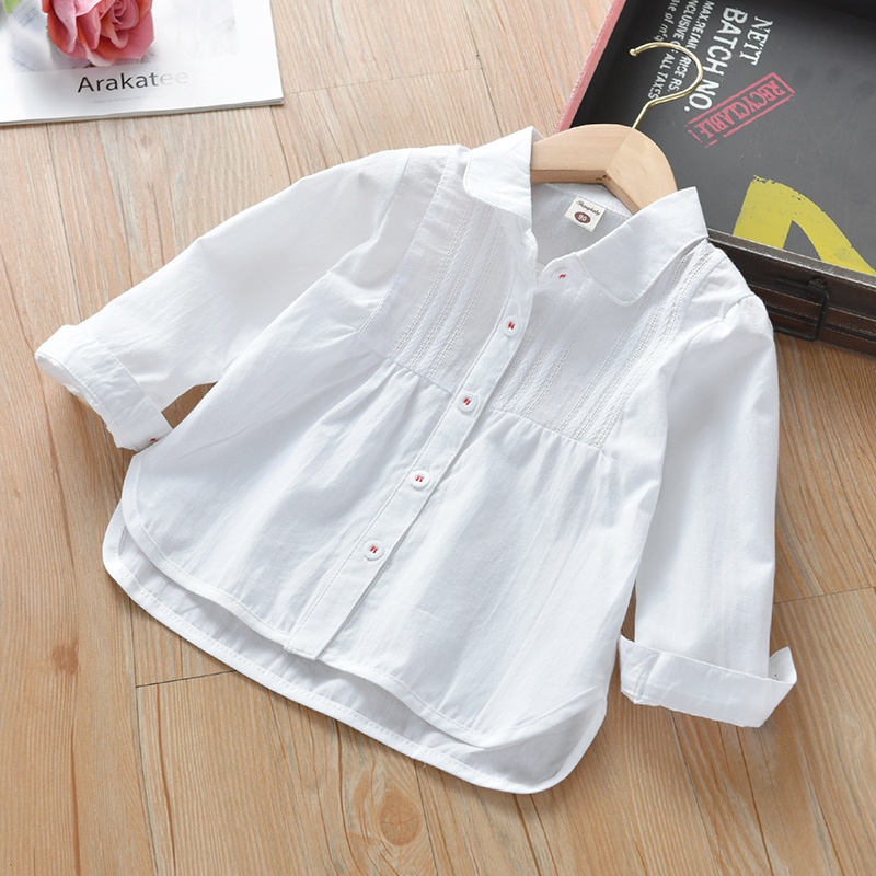 baby girl long sleeve white top